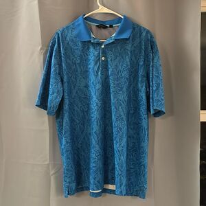 Men’s Walter Hagen Blue Hawaiian Golf Polo - Size L